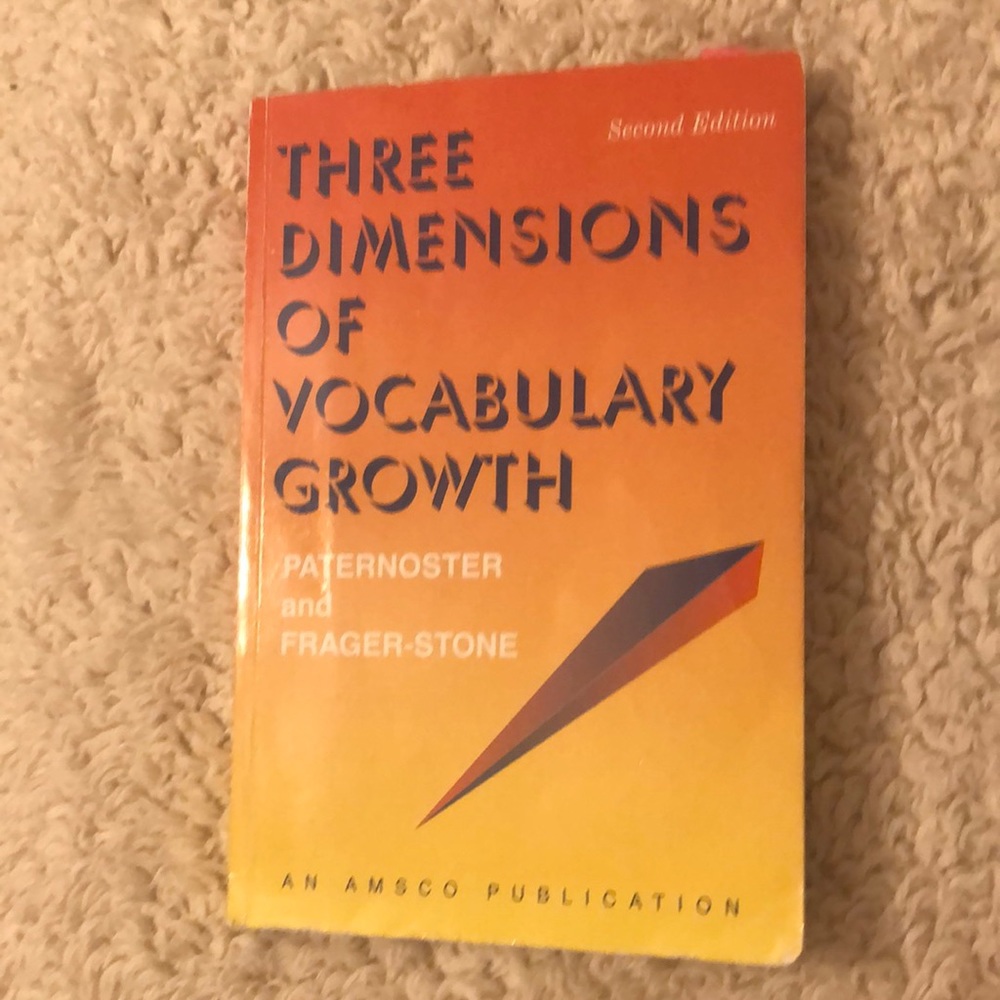 BRAND NEW Three Dimensions of Vocabulary Growth!!